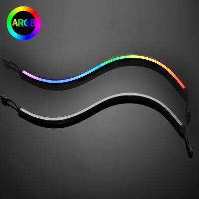 China Senseled RGB PC Residential Accessible Magic Game Light 400mm Led Neon Flex Strip Light PC Case Lighting for sale