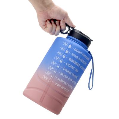 China Durable Water Bottle 2.2L Large Capacity Fitness Gym Outdoor Plastic Sports Big Bike Camping Cycling Kettle With Handle Push Lid for sale