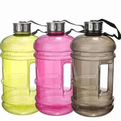 China Big Hot Sale Viable 2.2 L Custom Logo BPA Free Gym Water Weightlifting Bottle Jug Sport PETG Jug Half 1/2 Gallon Plastic Water Bottle for sale