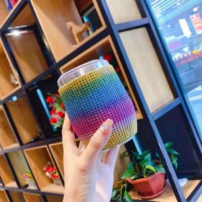 China New Viable Stainless Steel Gem Celebrity Vacuum Insulated Sparkling Logo Diamond Rhinestone Egg Shape Bling Custom Made Diamond Water Bottle for sale