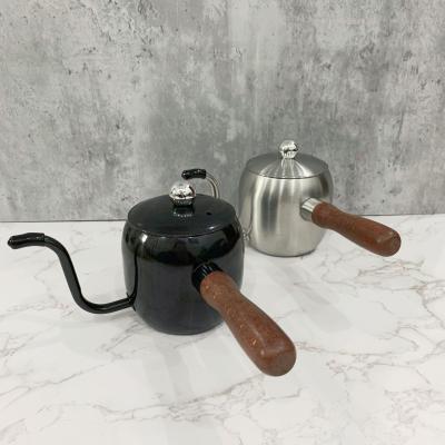 China WITH LID 500ml Japanese Hand Brewed Coffee Filter Set Coffee Handle Brewing Pots Pour Over Coffee Kettle Pot Pour 304 Stainless Steel for sale