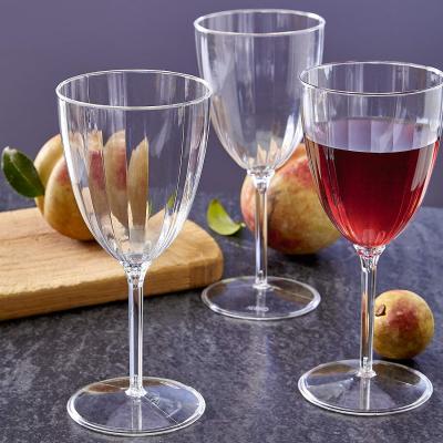 China Simple Transparent Plastic Wine Glasses Champagne Drink Cup Vintage European Central Institute of Statistics South Korea Red Wine Viable Design Straight Goblets for sale