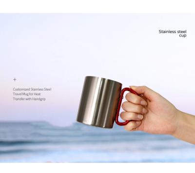 China Heat Transfer Cup Stainless Steel Button Carabiner Drinking Cup Double-Layer Mountain Viable Outdoor Water Personalized Mug for sale