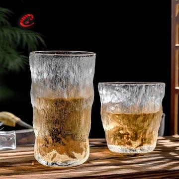 China European Short Glass Whiskey Bark Whiskey Grain Bark Beer Personality Bar Glass Japanese Creative Multiple Cocktail Cocktail Drinking Brandy Cup for sale