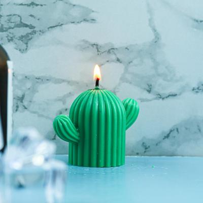 China Viable Geometric Shape Silicone Mold Making Homemade Tiktok Cactus Beeswax Candles Bath Succulent Plants Wax 3D Silicone Candle Molds for sale