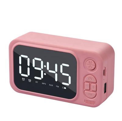 China Promotional wireless mini alarm led portalble wireless speaker for sale