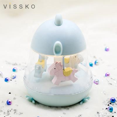 China Rechargeable Room Vissko Carousel Music Box LED Lantern Night Light For Home for sale