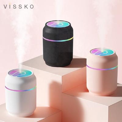 China White Warm Sale Vissko 200ml Home Car Yoga Room Mini Colorful Lighting Air Humidifier Moisturizing Diffuser for sale