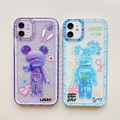 China Anti-fall low price 3D cartoon bear fashion cell phone case for iPhone 7 8p XS XR 11 pro 12 13 max cover for sale