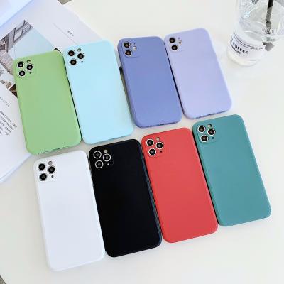 China Fanshion Wholesale High Quality Monochrome Silicone TPU Soft Shell For iPhone6 ​​7 8 11 Cell Phone Cases for sale