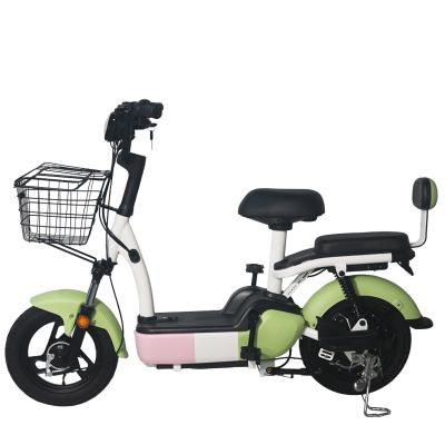 China Aluminum Alloy Electric Bicycle 48v12a Can Carry Lithium Battery Male and Female Small Mobility Electric Bicycle for sale