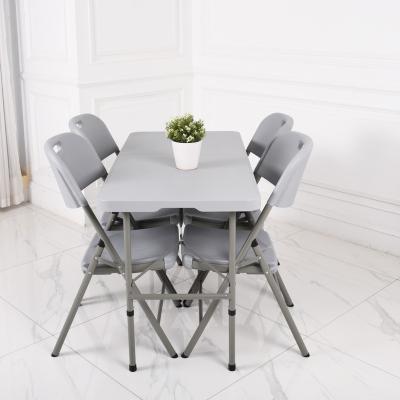 China Foldable 4ft Plastic Folding Table And Chair Set For Restaurant for sale