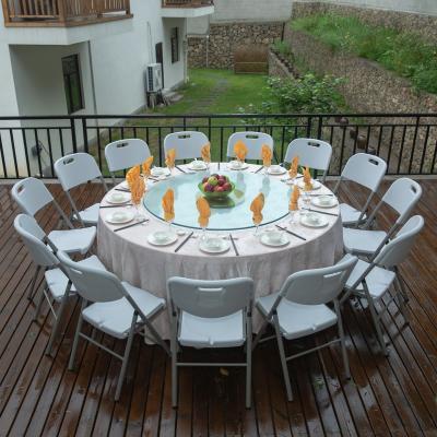 China Foldable 10 Seater Folding Dining Plastic Table And Chair Set For Outdoor for sale