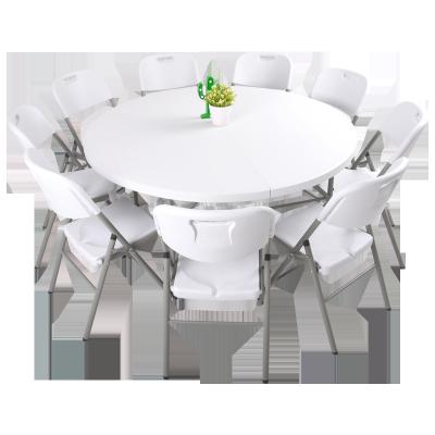 China Easy Carry Plastic Round Table / Small Storage Space Hot Selling Folding Outdoor Table for sale