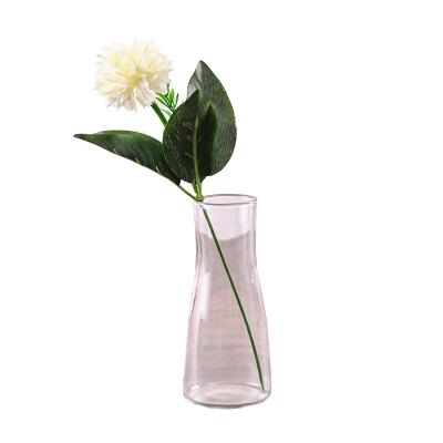 China Family Decorate Centerpiece Decorative Colored Clear Glass Flower Vase / Glass Vases for sale