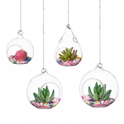 China Europe Hot Cute New Craft Glass Supplies and Tools Hanging Bulb Mini Glass Greenhouse for Plants Succulents Racks Indoor Air Garden for sale