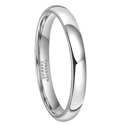 China Wholesale 3mm Arched Wedding Band Jewelry Fashion Dropshipping Tungsten Carbide Stacking Ring CLASSIC Engagement For Women Men for sale