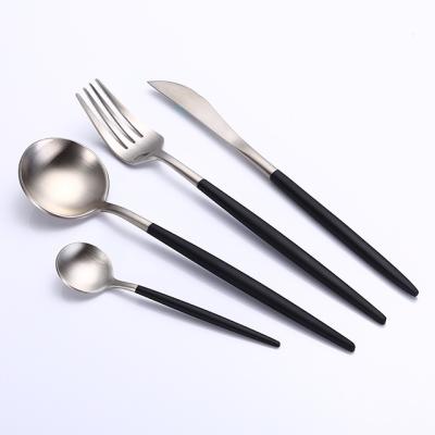 China 304 Stainless Steel Portugual Style Sustainable Nordic Style Wedding Flatware Set Cutlery Set Customized Logo for sale