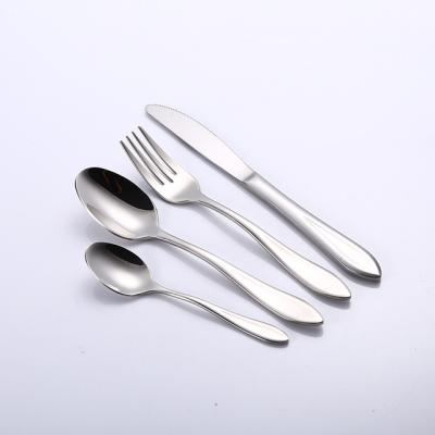 China Sustainable Cutlery Set Customized With Logo Spoons Forks Knives Stainless Steel Flatware Set High Quality Flatware Set for sale