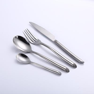 China Sustainable Customized Porcelain Houseware Cutlery Set With Logo Spoons Forks Knives Stainless Steel Flatware Set High Quality Flatware Set for sale