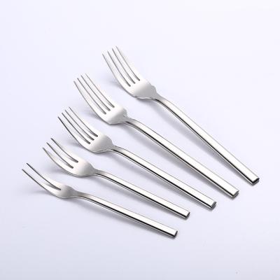 China Customized Sustainable Stainless Steel Cutlery Forks With Logo Dinnerware Forks High Quality Flatware Silver Fork for sale