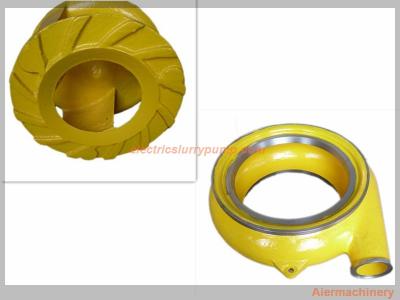 Китай Части насоса Слурры красного желтого цвета горизонтальные продолжительности жизни центробежного насоса длинной продается