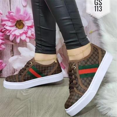 China Size Increasing 2023 New Arrival Women's Fashion Customized Logo Flat Lace On Comfortable Casual Sneakers OEM Designer Leisure Shoes for sale