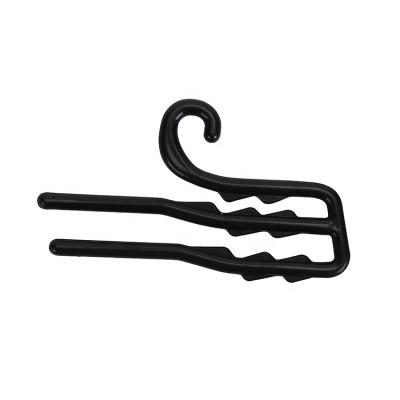 China Eco-Friendly Non-Slip Scarf Small Sock Display Store Hanger Hooks Packaging Eco-Friendly NC 2000pcs Plastic Black Customization; GUA for sale