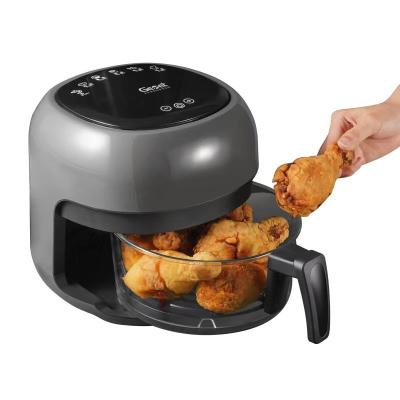 China Hotel Amazon Best Selling 4.5L 6L Hot Sale 4.5L 6L Mini Rack Without Oil Peak Electric Silver Air Fryer for sale