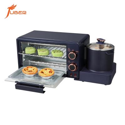 China Wholesale Automatic Multifunctional Power-up 5 in 1 Omelette Frying Oven 9L Toaster Oven 3 in 1 Breakfast Maker Machine for sale