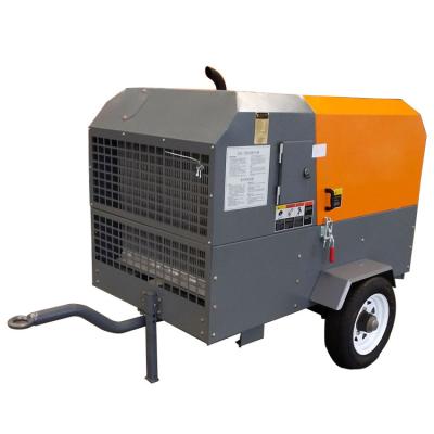 China High Efficiency And Energy Saving Vialvv Diesel Engine Mining Screw Air Compressor With Wheels Jack Hammer for sale