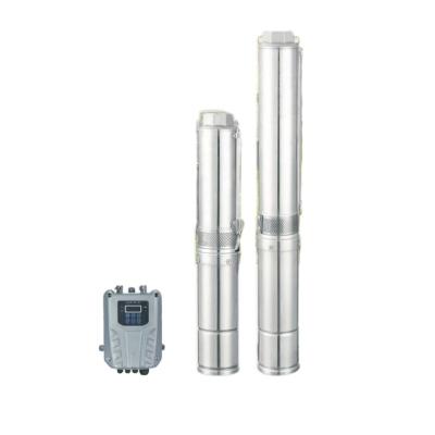 China Irrigation Water Pumping 1100w 10m3/h Solar Agricultural Submersible Deep Well Pump 1.5inch DC110v for sale