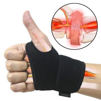 China High Elastic Neoprene Wrist Brace Hand Support Durable Elastic Copper Lined Comfortable Workout Wrist Straps for sale