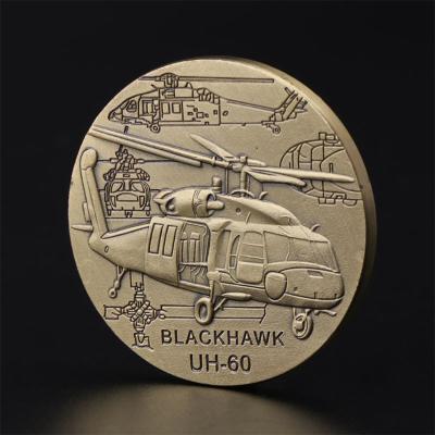 China Europe Vintage AH-60 Airplane Souvenir Coin Challenge Coins for sale