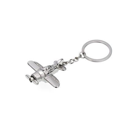 China Cute Silver Key Chain Decoration Aviation Air Aircraft Aircraft Key Chain Folk Crafts for sale