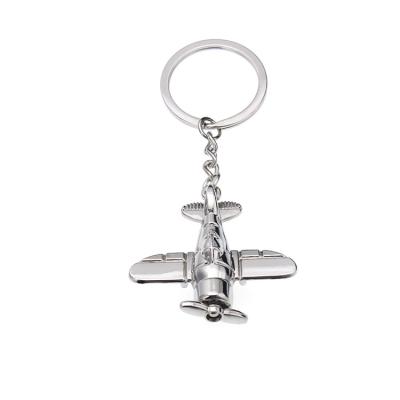 China Cute Silver Key Chain Decoration Aviation Air Plane Folk Crafts for sale