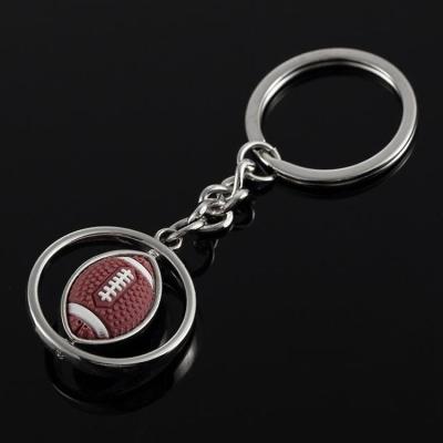 China Custom Hard Enamel Souvenir American Football Country Decoration Metal Key Chain for sale