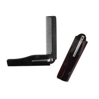 China Travel Design Foldable Pocket Comb Knife Men's Commercial Plastic Oil Hair Brush Comb Small Comb for sale