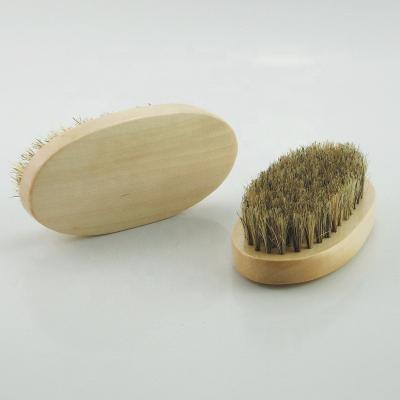 China Bristle+ Mens Boar Hair Wooden Beard Beard Mustache Sweep Hard Log Handle Comb Shaving Brush for sale