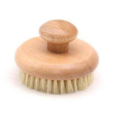 China All Natural High Quality Wooden Bath Brush Sisal Brsitle Brush With Lotus Handle Model Cleanser Sisal Brush for sale