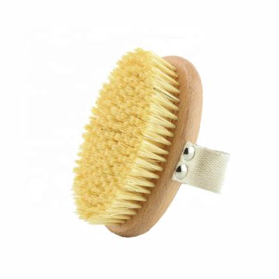 China All Natural Natural Sisal Exfoliating Dry Brush Massage Body Brush Wood Plant Fiber Cactus Massage Brush for sale