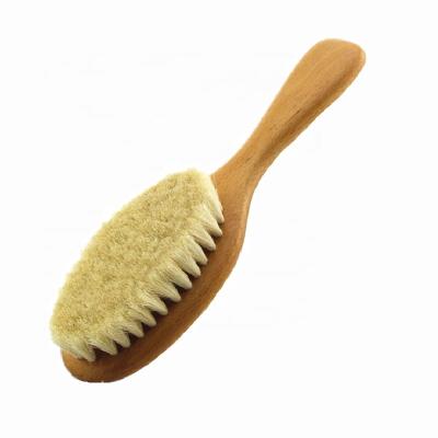 China All Natural Pure Natural Wooden Brush Newborn Infant Hair Brush Comb Baby Hair Care Products Baby Wool Hair Brush Head Baby Massager for sale