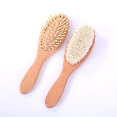 China All Natural Beech Handle Goat Wool Kids Bath Bath Brush Set for sale