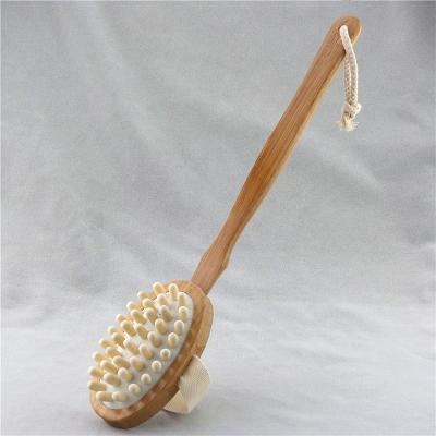 China Detachable Detachable Bamboo Body Pore Brush Beauty Bath Long Handle Bamboo Handle Massager Deep Clean Clean Long Care Brush for sale