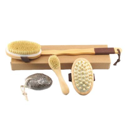 China EXFOLIATING Bath Items Gift Set Including Different Size Bath Brush Pumice Stone Massage Brush High Quality Bath Sets for sale