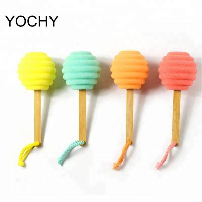 China Long Handle Ice Cream Bath Body Sponge Body Cleaning Tools Cute Bath Sponge for sale