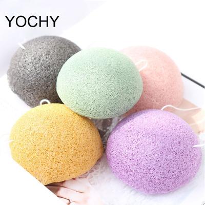 China OEM natural material konjac sponge beauty facial cleansing care tools carbon sponge natural konjac sponge for sale