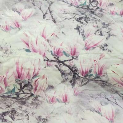 China Wholesale OEM RTS 16m/m pure mulberry silk fabric throw painted crepe satin 100% pure satin silk fabric 114cm wide for sale