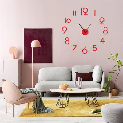 China Antique Style Digital Wall Clocks for Bedroom Decorative 3D Wall Clock Designer for Home Decor Creativity Wall Clocks for Showroom Decoration for sale