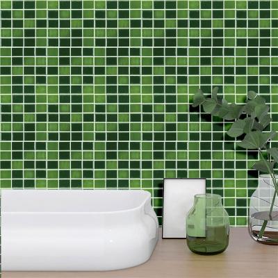 China Waterproof+Eco-friendly Multicolor Adhesive Mosaic Backsplash Tile Wall Stickers Home Decor Tiles Peel and Stick PVC for Kitchen Bathroom Waterproof for sale